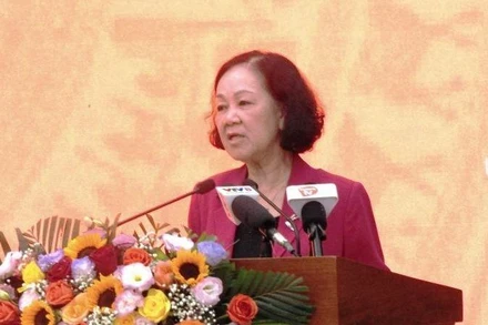 Đồng chí Trương Thị Mai: Cần tiếp tục đổi mới phương thức lãnh đạo của Đảng đối với hoạt động của hệ thống chính trị trong điều kiện mới.