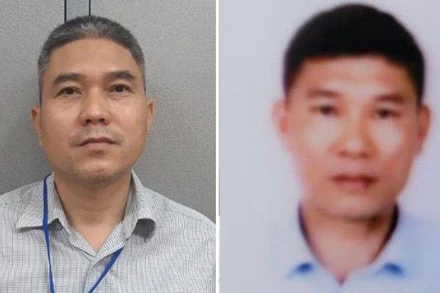 Các bị can từ trái sang phải: Nguyễn Hồng Hải và Lê Viết Cường.