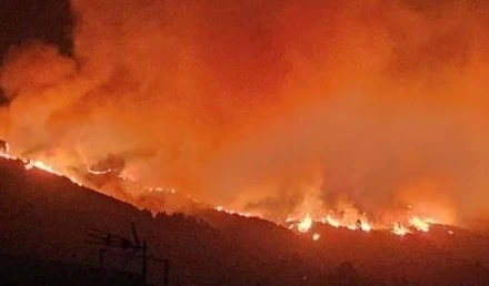 Quang cảnh một đám cháy rừng ở Tây Ban Nha. (Nguồn: Reuters)