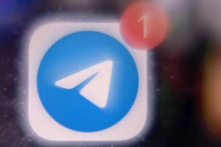 Biểu tượng ứng dụng Telegram. (Ảnh: AFP/TTXVN)