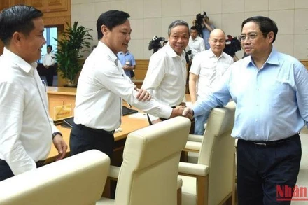 Thủ tướng Phạm Minh Chính với các đại biểu tham dự Hội nghị. (Ảnh: Trần Hải)