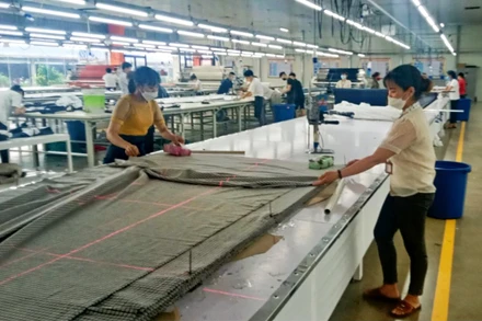 Ngành dệt may trên địa bàn phát triển mạnh.