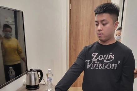 Đối tượng Tú bị Công an thành phố Móng Cái bắt giữ.