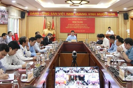 Toàn cảnh Hội nghị đánh giá kết quả công tác tổ chức xây dựng Đảng quý I-2023, triển khai nhiệm vụ quý II-2023. (Ảnh: xaydungdang.org.vn)