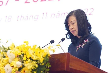 Bộ trưởng Y tế Đào Hồng Lan phát biểu tại lễ kỷ niệm.