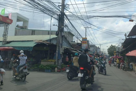 Khu vực chợ Thanh Hóa, nơi các đối tượng hẹn nhau để giải quyết mâu thuẫn.