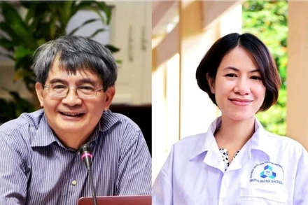 Giáo sư, Tiến sĩ khoa học Ngô Việt Trung và Phó Giáo sư, Tiến sĩ Nguyễn Thị Lệ Thu - 2 nhà khoa học đoạt Giải thưởng Tạ Quang Bửu năm 2022.