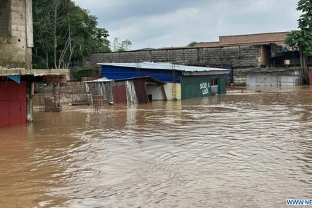 Lũ lụt tại thủ đô Kinshasa, CHDC Congo. Ảnh: THX