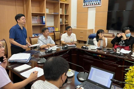 TS Nguyễn Trọng Khoa, Phó Cục trưởng Cục Quản lý Khám chữa bệnh (Bộ Y tế), Phó Chủ tịch Hội đồng phát biểu tại cuộc họp.