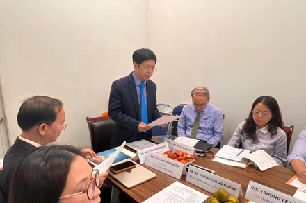 Tiến sĩ, bác sĩ Nguyễn Trọng Khoa, Phó Cục trưởng phụ trách Cục Quản lý khám, chữa bệnh (Bộ Y tế) phát biểu tại chương trình. 