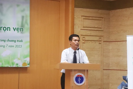 Phó Vụ trưởng Vụ sức khỏe Bà mẹ-Trẻ em, Bộ Y tế Trần Đăng Khoa phát biểu tại lễ phát động.