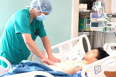 Bệnh nhi được can thiệp phẫu thuật thành công.