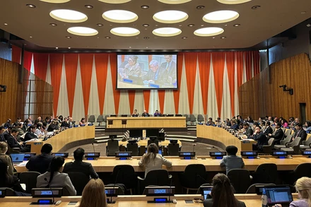 Ngày 9-4 (theo giờ Mỹ), Hội đồng Kinh tế-Xã hội Liên hợp quốc (ECOSOC) đã bầu Việt Nam vào Hội đồng Chấp hành Cơ quan Liên hợp quốc về Bình đẳng giới và Trao quyền cho phụ nữ (UN Women) nhiệm kỳ 2025-2027. (Ảnh BNG)