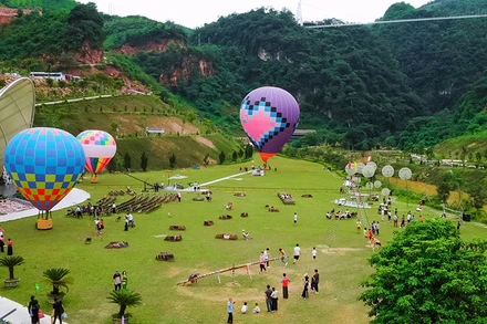 Một khu vui chơi tại huyện Mộc Châu, Sơn La. (Ảnh NGỌC TUẤN)