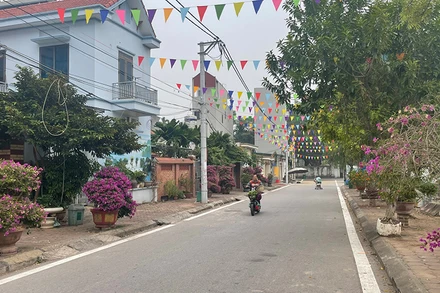 Diện mạo nông thôn mới huyện Đan Phượng (Hà Nội) ngày càng khang trang, sạch đẹp.