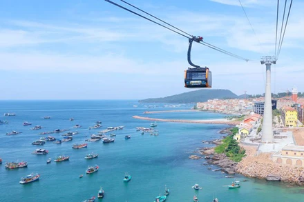 Cáp treo ở phường An Thới, thành phố Phú Quốc.