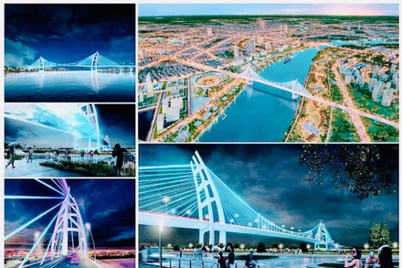 Phối cảnh cầu Nguyễn Trãi.