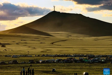 Quang cảnh lúc sẩm tối của Nalaikh ở Ulan Bator, Mông Cổ. (Ảnh minh họa: Tân Hoa xã)