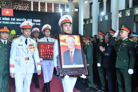 Lễ truy điệu Tổng Bí thư Nguyễn Phú Trọng được cử hành trọng thể tại Nhà tang lễ Quốc gia.