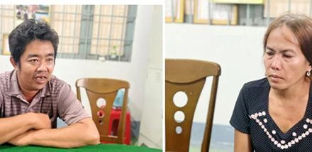 Hai đối tượng Lê Văn Danh và Nguyễn Thị Lệ.