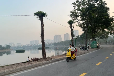 Thời tiết Hà Nội, sáng và đêm trời lạnh. Ảnh: Đ.T