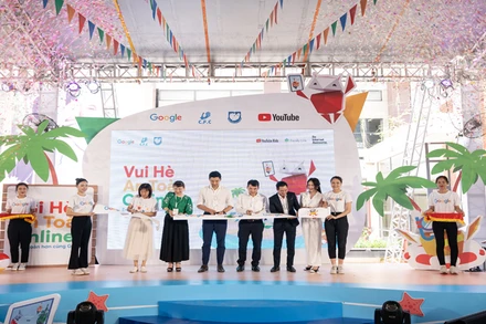 Lễ cắt băng khai mạc sân chơi Vui Hè Trực Tuyến An Toàn.