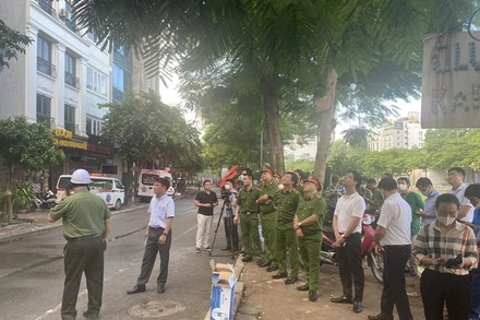 Hiện trường vụ cháy. (Ảnh: TTXVN)