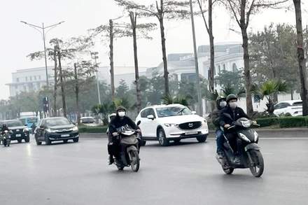 Không khí lạnh tăng cường ở Bắc Bộ. )Ảnh: Đ.T)