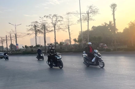 Khu vực Hà Nội sáng và đêm trời rét. Ảnh: Đ.T