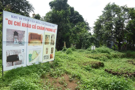 Toàn bộ vùng lõi của Di chỉ khảo cổ Chăm Phong Lệ hiện tại.