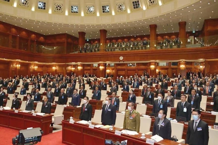 Quốc hội Lào khóa IX khai mạc Kỳ họp thứ 4. (Ảnh: Báo Pasaxon)