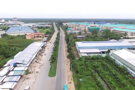 Khu công nghiệp Tân Phú Thạnh nhìn từ trên cao.