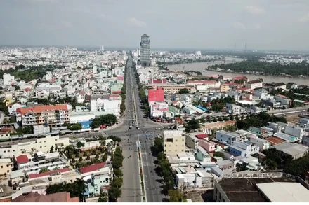 Đô thị thành phố Cần Thơ nhìn từ trên cao.