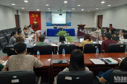 Quang cảnh Hội thảo khoa học “Tác động của đại dịch Covid-19 đến một số lĩnh vực xã hội ở Việt Nam”.