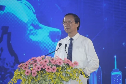 Ông Phạm Ngọc Thưởng, Thứ trưởng Bộ Giáo dục và Đào tạo phát biểu khai mạc 