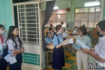 Học sinh Thành phố Hồ Chí Minh tham gia kỳ thi lớp 10 công lập năm học 2024-2025.