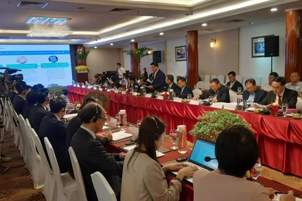 Quang cảnh Hội nghị bàn tròn giữa chính quyền Thành phố Hồ Chí Minh và Hiệp hội Doanh nghiệp Nhật Bản tại Thành phố Hồ Chí Minh.