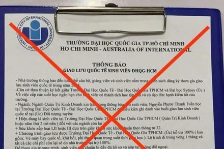 Văn bản mạo danh nhà trường.