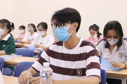 Thí sinh tham gia kỳ thi đánh giá năng lực đợt 1 của Đại học Quốc gia Thành phố Hồ Chí Minh tại Thành phố Hồ Chí Minh.