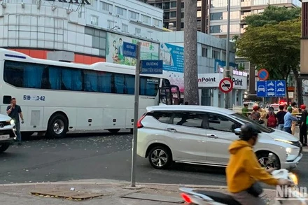 Hiện trường vụ tai nạn. 