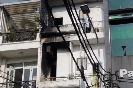 Hiện trường vụ cháy. (Ảnh: CTV)