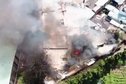 Hiện trường vụ cháy.