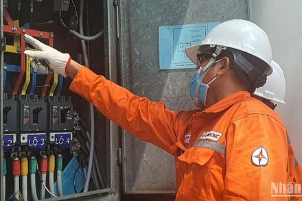 Công nhân Tổng Công ty Điện lực Thành phố Hồ Chí Minh. (Ảnh: nhandan.vn)