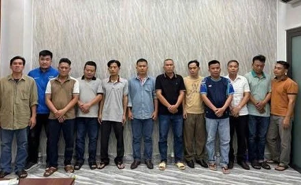 Các bị can trong vụ án (Ảnh: Công an cung cấp)