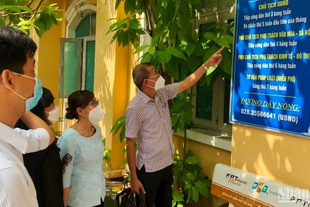 Một hoạt động giám sát của Mặt trận Tổ quốc quận Bình Thạnh.