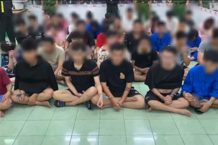 Các đối tượng trong đường dây ma túy bị bắt giữ (Ảnh: Công an cung cấp)