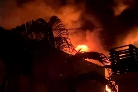 Hình ảnh đám cháy. (Ảnh: Người dân cung cấp)