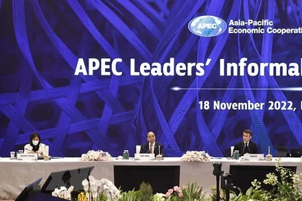 Chủ tịch nước Nguyễn Xuân Phúc đã nêu ra ba đề xuất nhằm phát huy tối đa tiềm năng, thúc đẩy hợp tác liên khu vực. (Ảnh: Thống Nhất/TTXVN) 