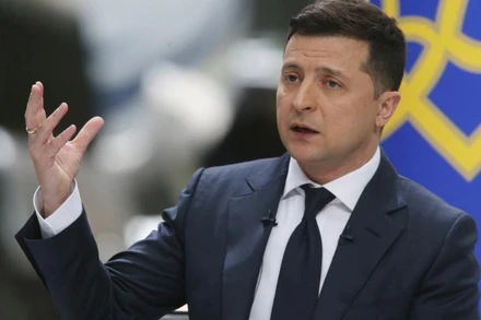 Tổng thống Ukraine Volodymyr Zelensky. (Ảnh: Tân Hoa xã)