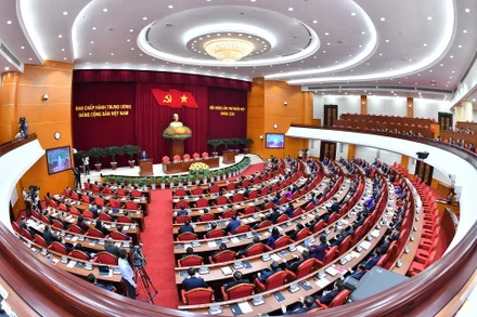 Phiên bế mạc Hội nghị lần thứ 11 Ban Chấp hành Trung ương Đảng khoá XIII. Ảnh: ĐĂNG KHOA